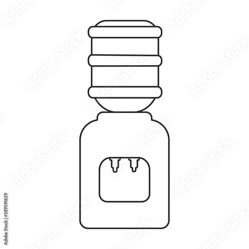 Water cooler vector icon.Outline vector icon isolated on white background water cooler.