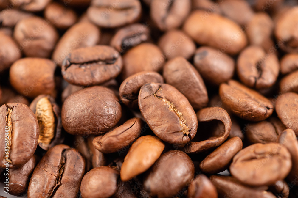 Macro photography of coffee beans Macro photography of coffee beans