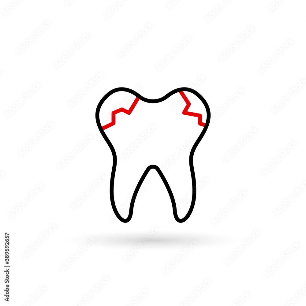 dental caries icon vector dental caries icon vector
