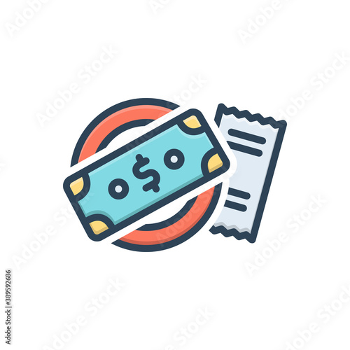 Color illustration icon for tip