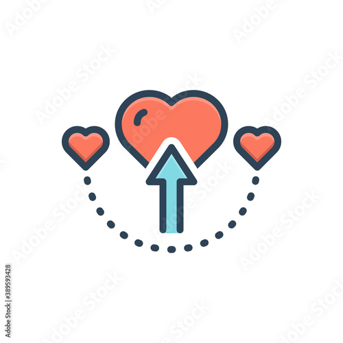 Color illustration icon for direct