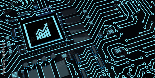 Business, Technology, Internet and network concept. Financial Graph. Stock Market chart. Forex Investment.