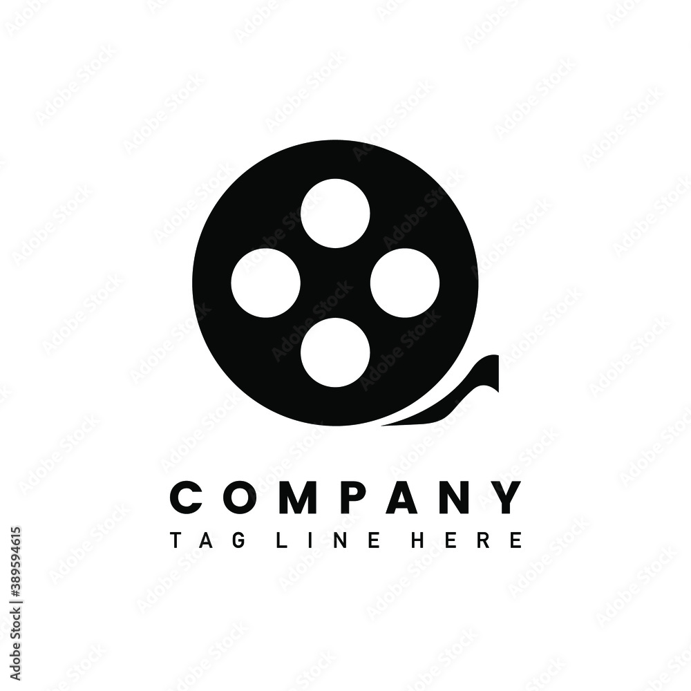 Film vector logo. Eps10 vector illustration. Film vector logo. Eps10 vector illustration.