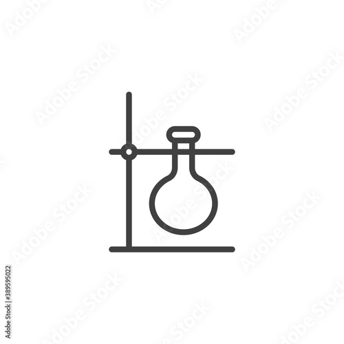 Laboratory glassware line icon. linear style sign for mobile concept and web design. Lab test, experiment outline vector icon. Symbol, logo illustration. Vector graphics