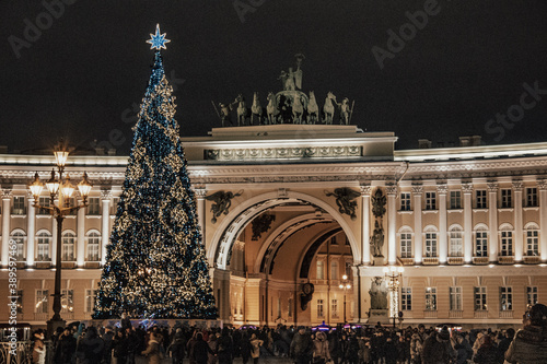 Canvas Print New year, christmas, christmas tree