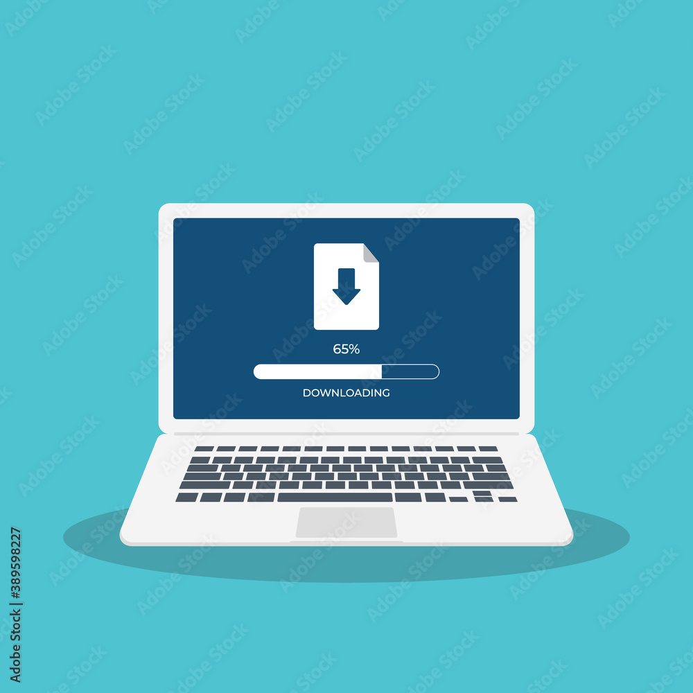 Downloading process on computer screen. Software interface background. Downloading process on computer screen. Software interface background.