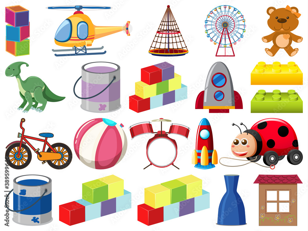 Set of various objects cartoon Set of various objects cartoon