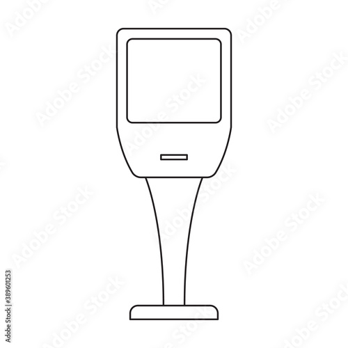 Terminal vector icon.Outline vector icon isolated on white background terminal.