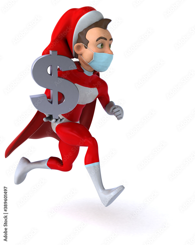 Fun super Santa Claus with a mask Fun super Santa Claus with a mask