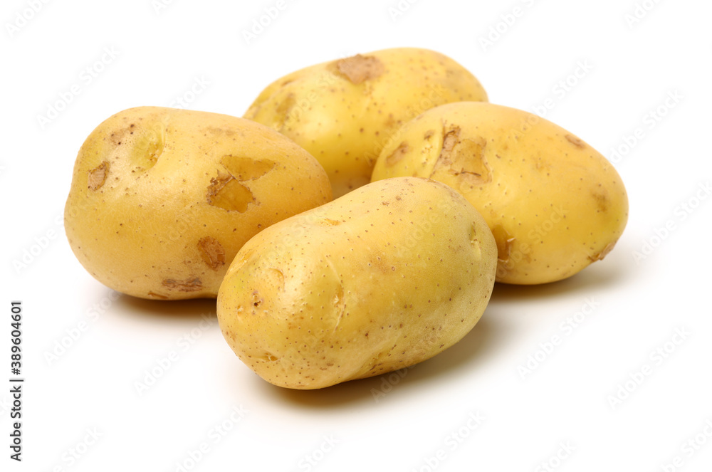 potatoes isolated on white background potatoes isolated on white background