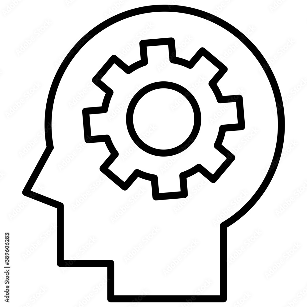 Digital strategy color line icon, thinking process concept
Digital strategy color line icon, thinking process concept