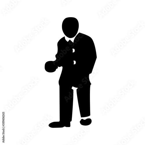 Protective Clothing Black Icon,Vector Illustration, Isolated On White Background Label. EPS10