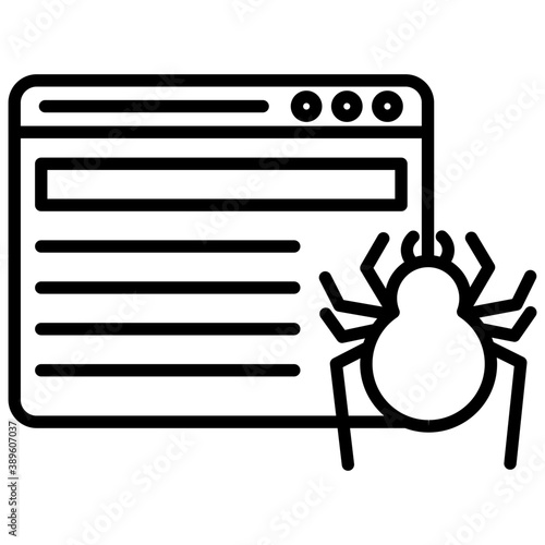 
internet bot, web crawler colored icon
