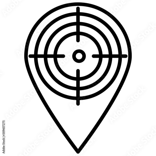 
Geo targeting, colored design of focused location
