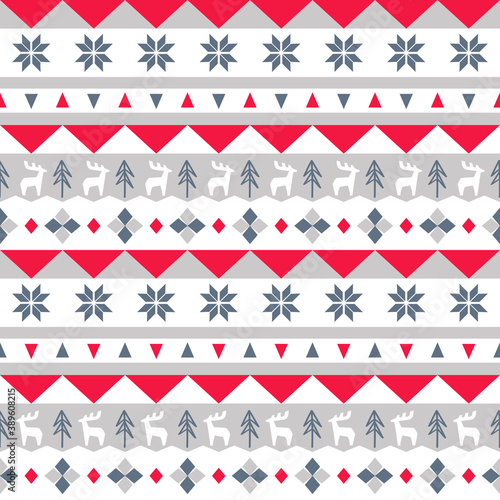 Winter holiday background. Merry Christmas and Happy New Year! Seamless pattern
