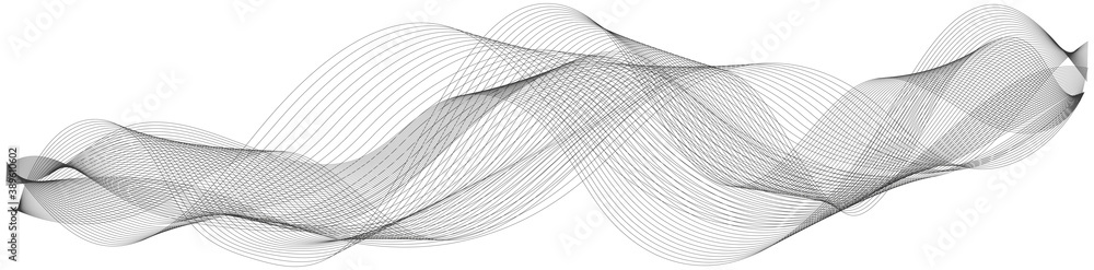 abstract vector gray curve wave lines on white background	
 - obrazy, fototapety, plakaty 