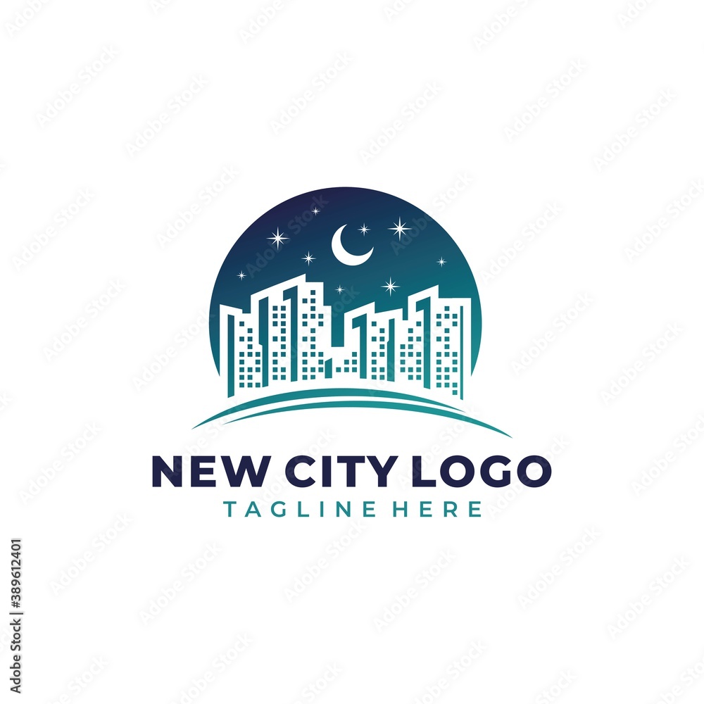 Fototapeta premium Modern City Logo Vector Template