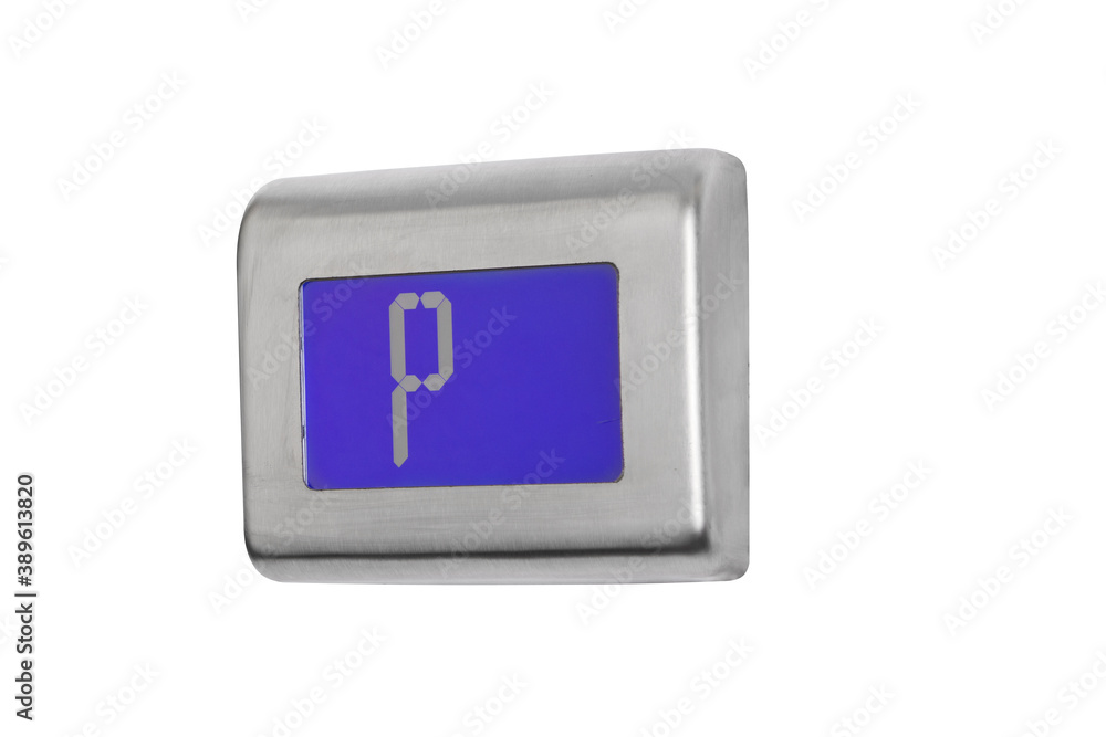 Elevator buttons panel on white background Elevator buttons panel on white background