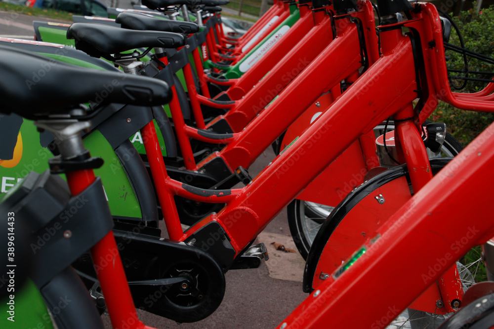 Public bikes on the street