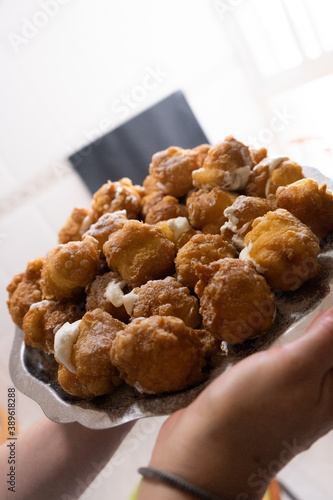 typical cake for the day of all the saints called fritters