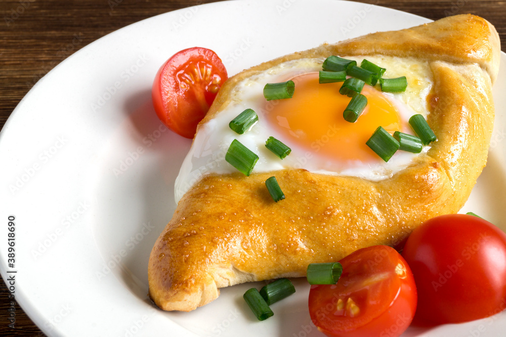 Adzharian khachapuri with egg Adzharian khachapuri with egg