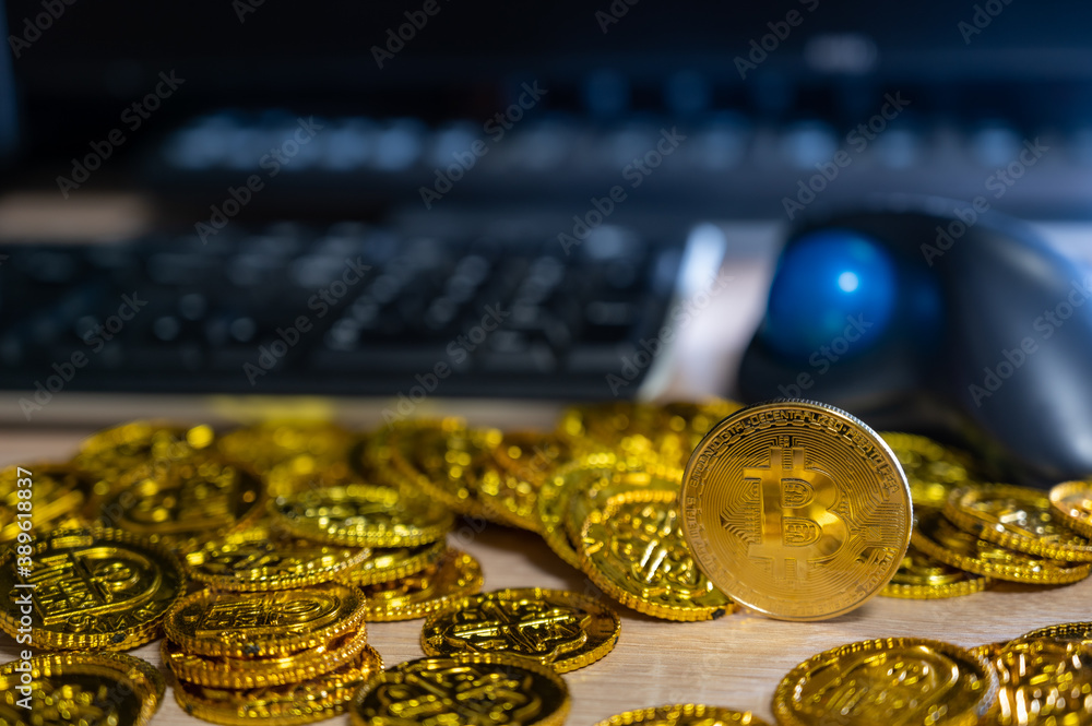ビットコインと机 ビットコインと机