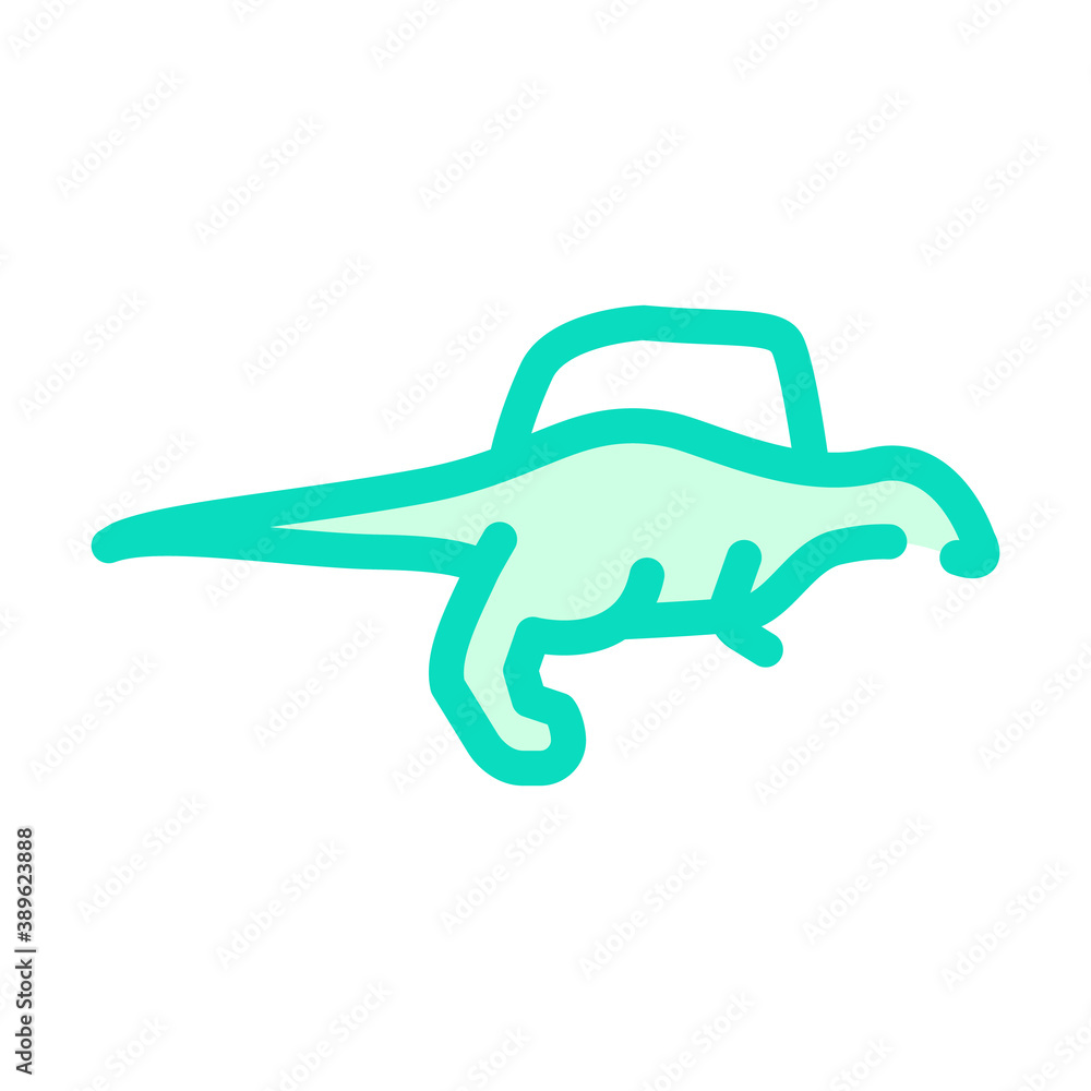 spinosaurus dinosaur color icon vector illustration sign