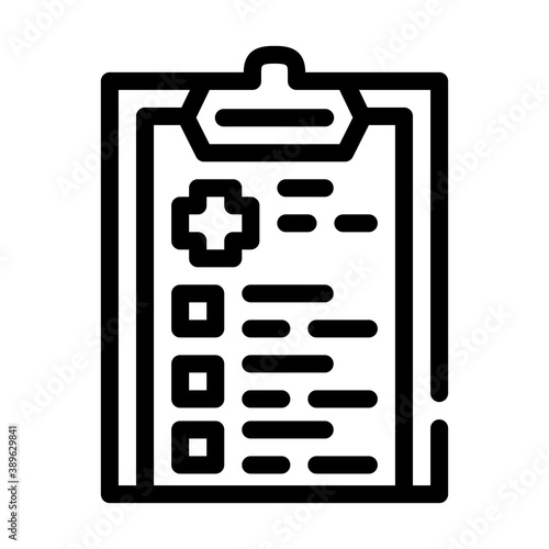 medical checklist line icon vector illustration sign