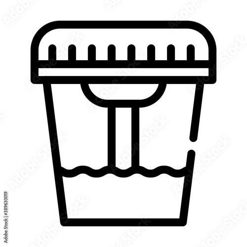 urine analysis line icon vector illustration sign