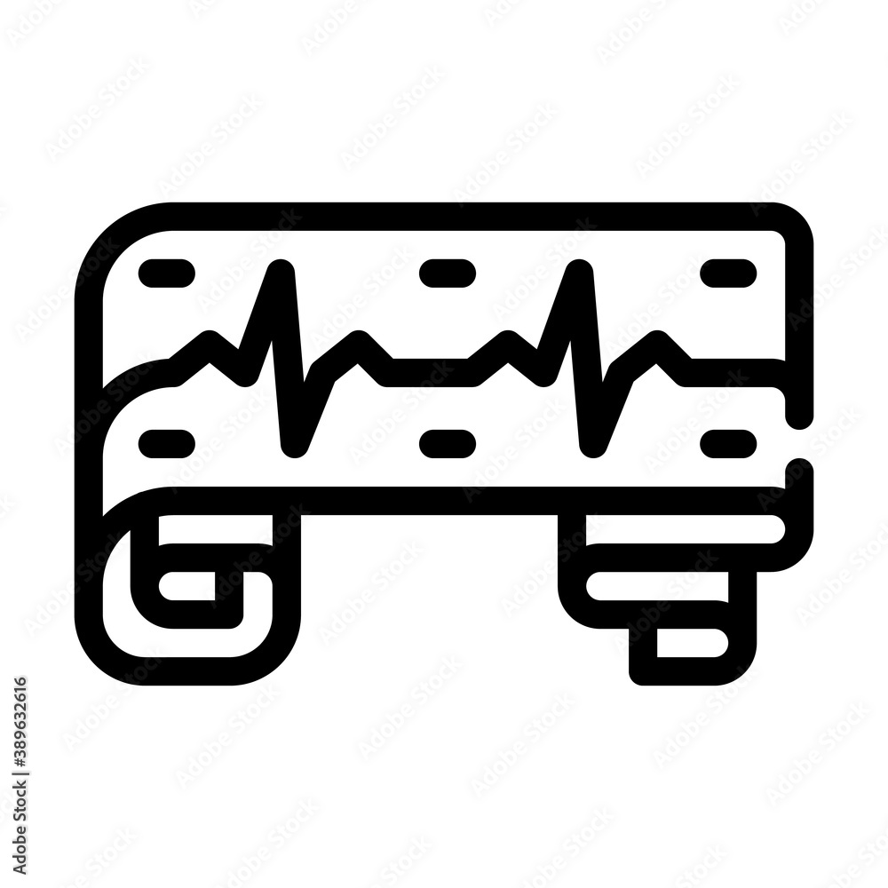 heart cardiogram line icon vector illustration sign heart cardiogram line icon vector illustration sign