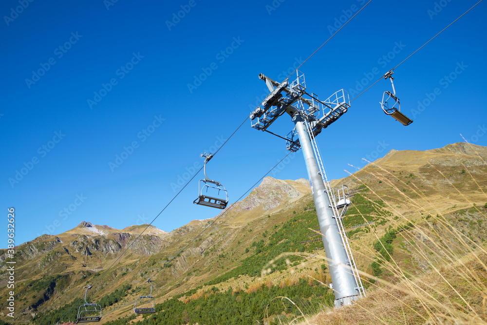 Chairlift in the Pyrenees