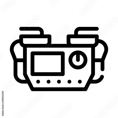 defibrillator medical equipment line icon vector illustration