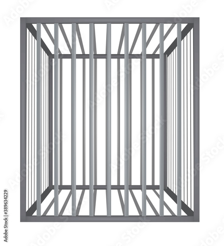 Obraz na plátne Cage metal bars. vector illustration