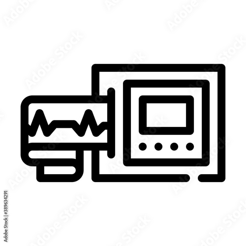 removing cardiogram line icon vector illustration sign