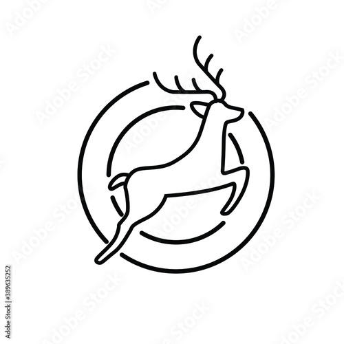 Flyng Deer simple illustration