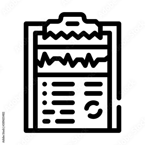 medical card line icon vector illustration sign
