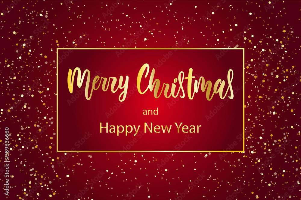 Greeting card with Merry Christmas calligraphy text Greeting card with Merry Christmas calligraphy text