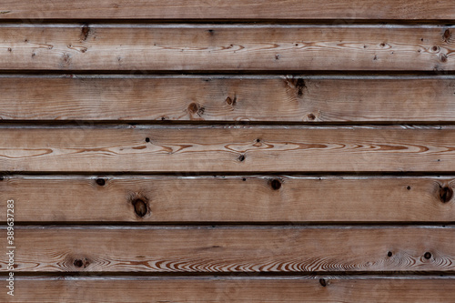 wall from wooden horizontally arranged boards natural wood pine