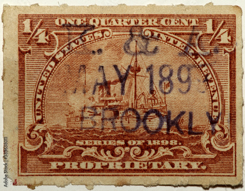 Vintage Proprietary Stamp from US for Background