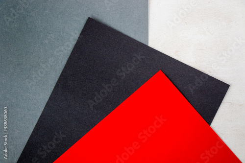 Red  grey  black and white papers background