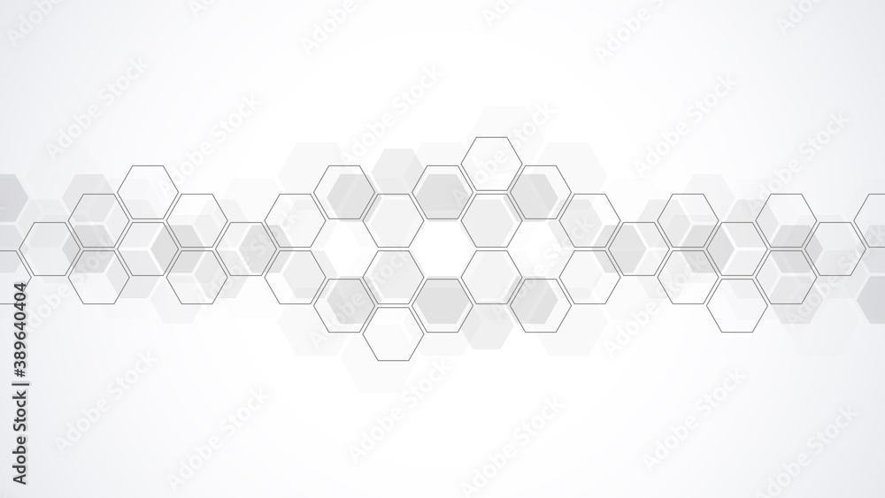 Abstract background with geometric shapes and hexagon pattern. Illustration for medicine, technology or science design. Abstract background with geometric shapes and hexagon pattern. Illustration for medicine, technology or science design.