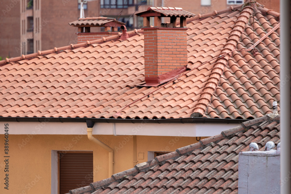 roofs in a city in spain