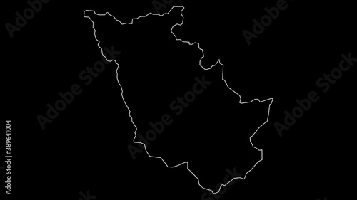 Kayanza Burundi province map outline animation photo