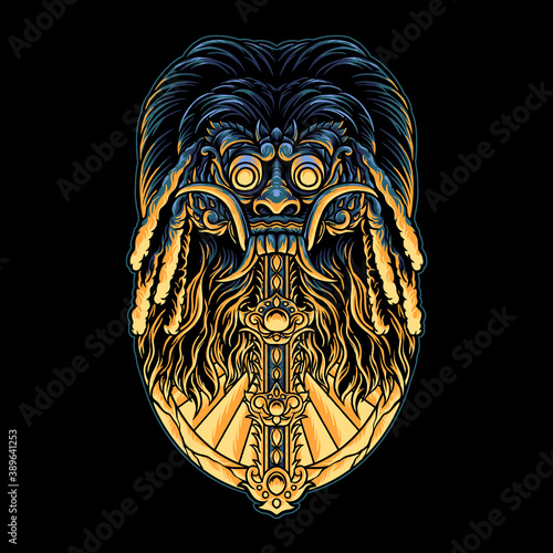 Rangda bali illustration