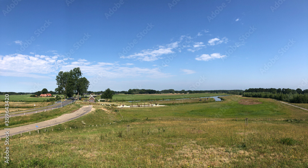 Panorama from landscape around the river Vecht