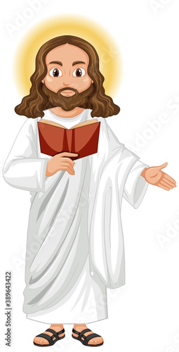 Jesus preaching in standing position character