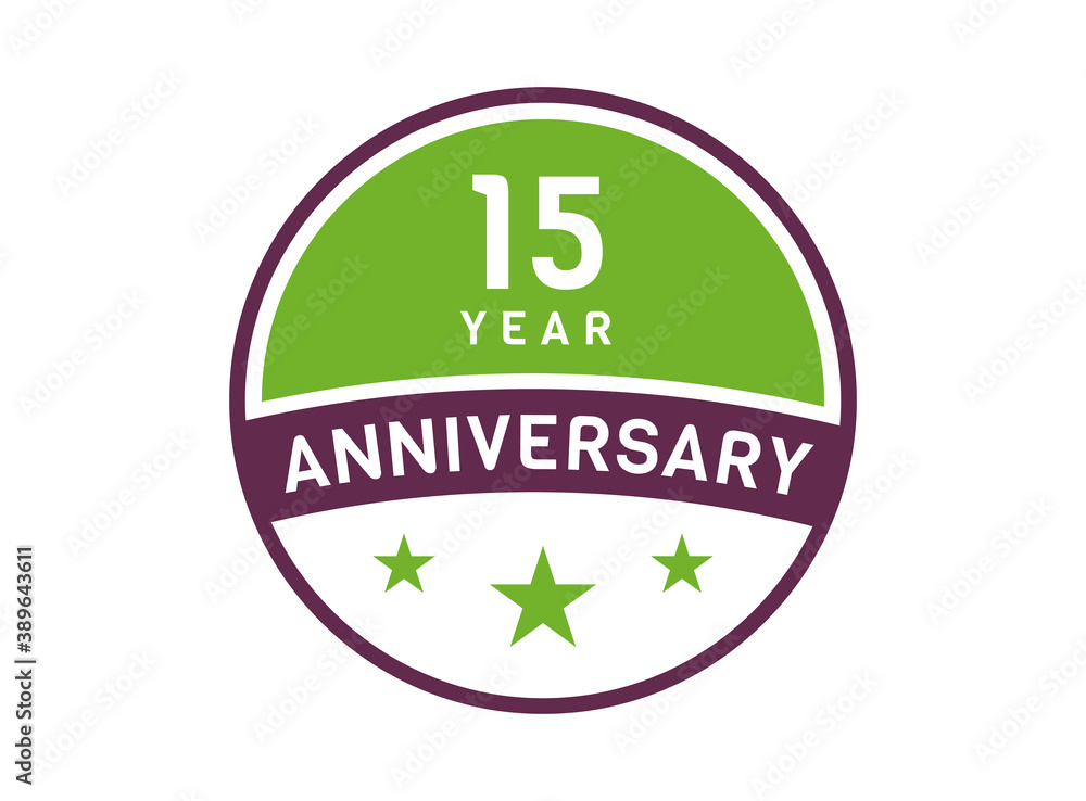 15 years anniversary image, 15 year Anniversary logo isolated on white background 15 years anniversary image, 15 year Anniversary logo isolated on white background