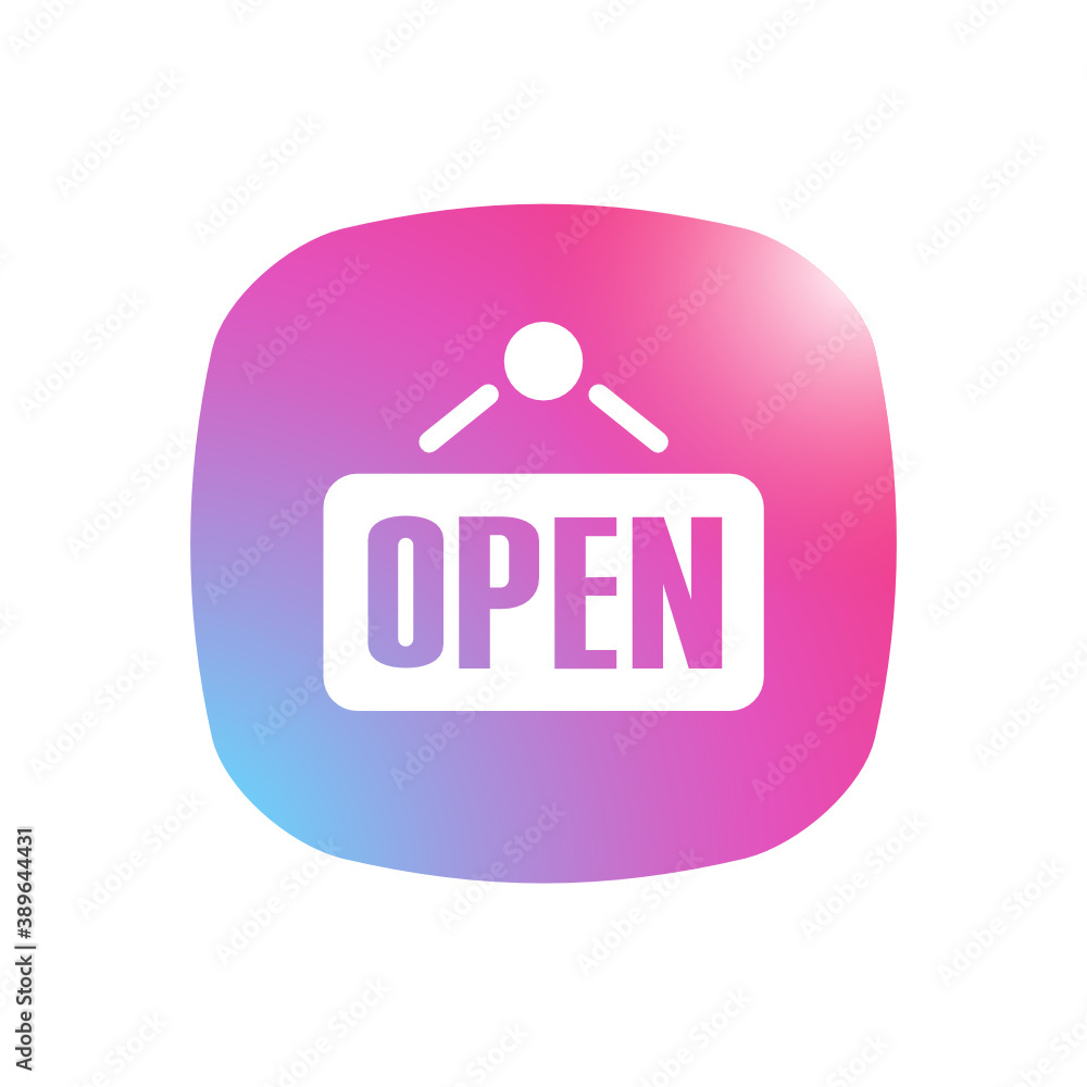 Open Sign - Mobile App Icon Open Sign - Mobile App Icon