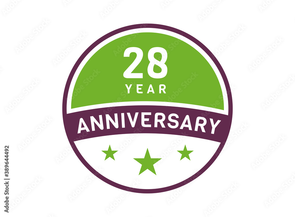 28 years anniversary image, 28 year Anniversary logo isolated on white background 28 years anniversary image, 28 year Anniversary logo isolated on white background