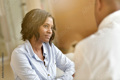 Woman at doctor's office for check up
